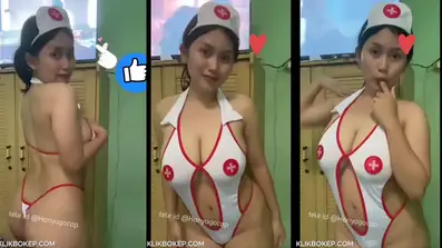 Ukhti Naira Hijab Cantik Live Bersantai Kasur